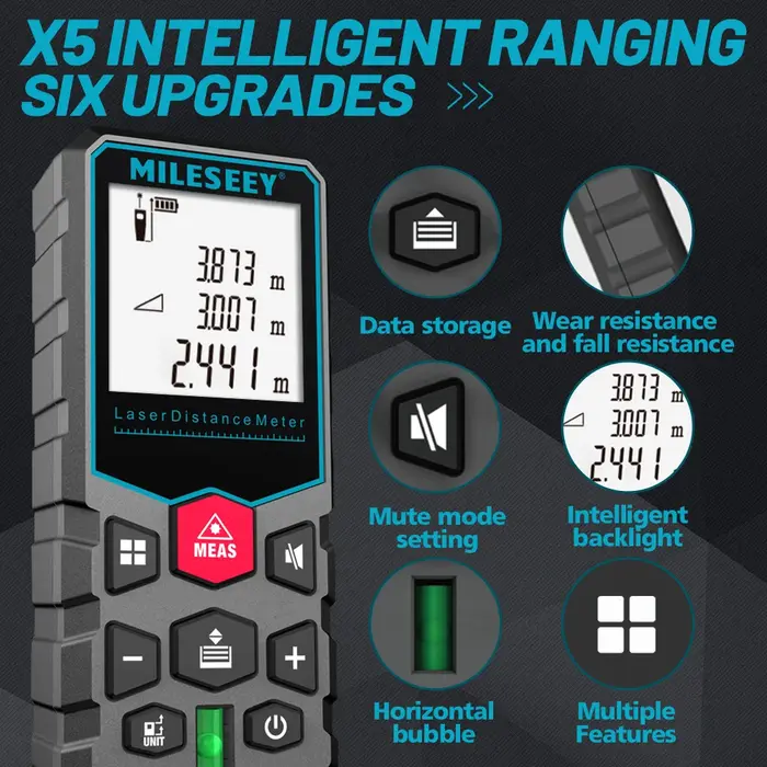 Mileseey X5 X6 distancemètre laser professionnel, télémètre laser trena télémètre laser metro,Expédi