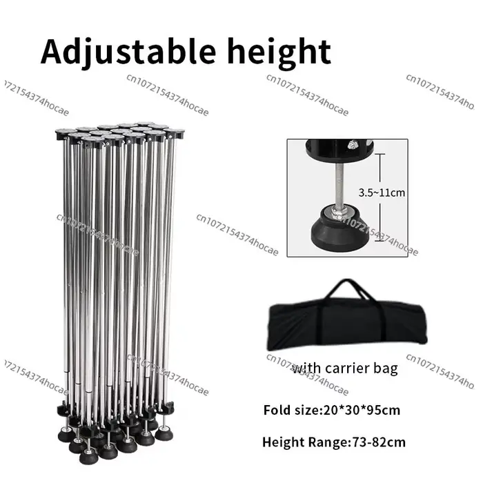 Établi de 73-82 cm, table de travail pliante portable rétractable à 15 pieds avec sac de rangement