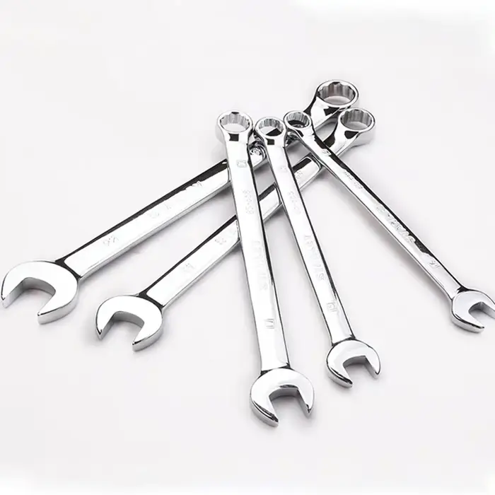 Clé à cliquet à extrémité ouverte en fleur de prunier à double usage, clés combinées 6MM-32MM, coupe