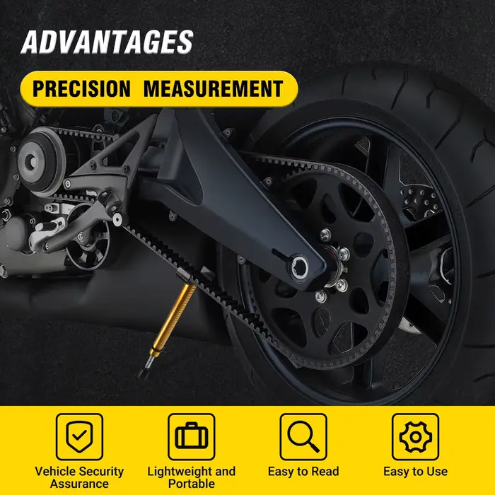 Jauge de Tension de ceinture de moto en métal