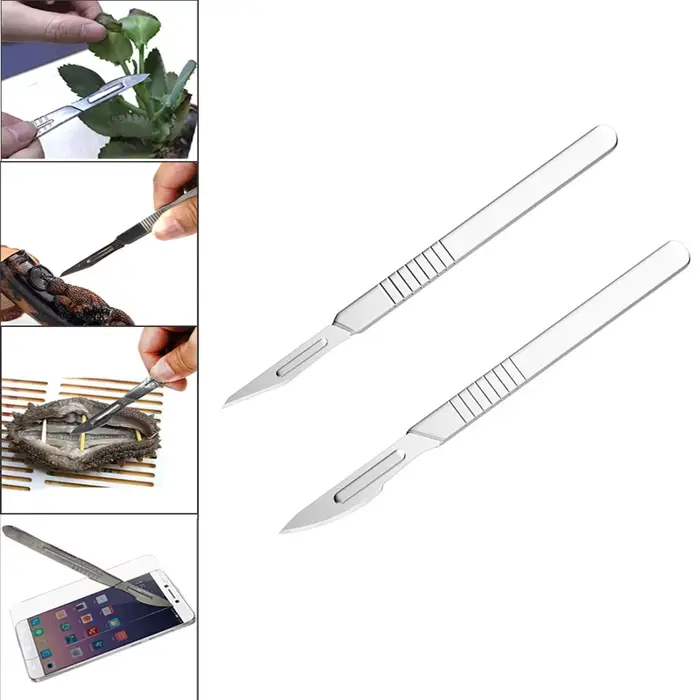 Scalpel générateur en acier au carbone avec poignée, outil de coupe pour bricolage, réparation PCB, 