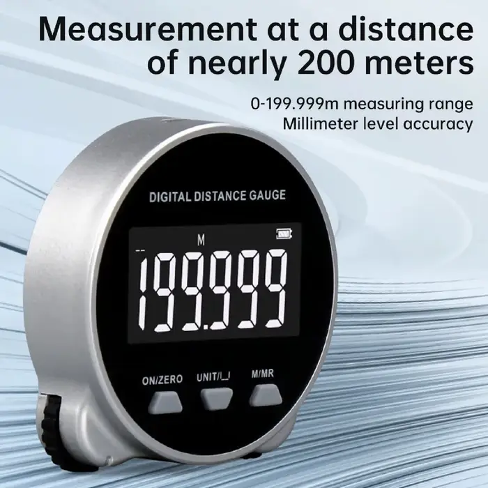 Télémètre Digital à Roue pour Surfaces Courbes Portatif Haute Précision 0–199999 m Mesure de Diamètre et d’Arcs Écran LCD