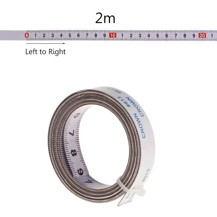 Ruban à Mesurer Auto-Adhésif, Règle d'Établi de 1, 2, 3, 5 Mètres, Support Adhésif, Règle de Rouille