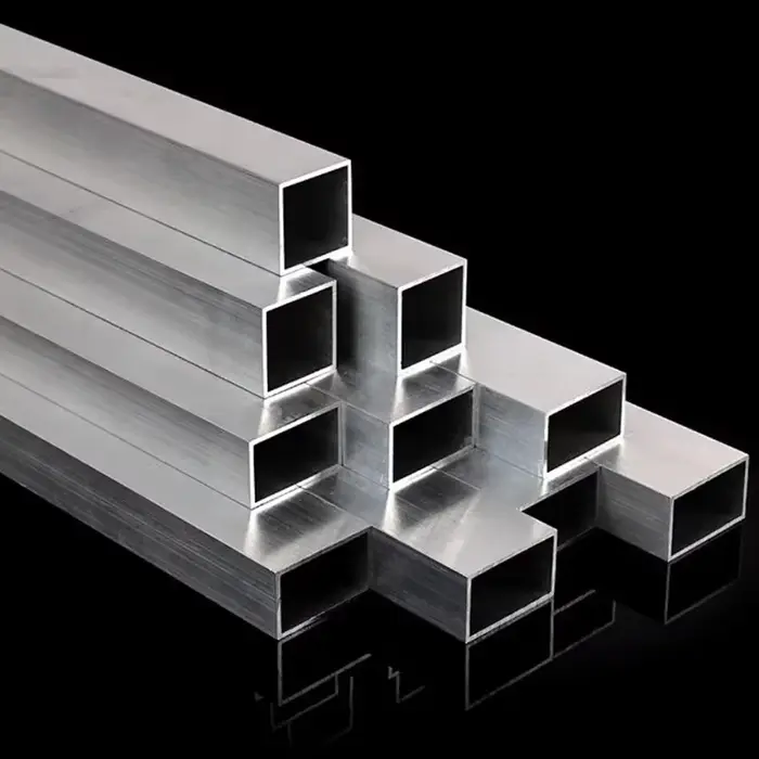 Tube carré en aluminium 6mm 8mm 10mm 15mm 20mm 30mm 40mm 50mm 60mm 80mm 100mm