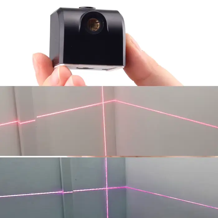 Niveau laser portable autonivelant à ligne croisée avec affichage LED et faisceau à 360 degrés
