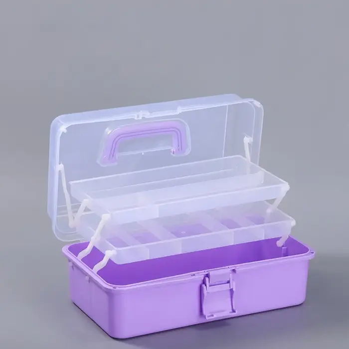 Nouvelle boîte de rangement artisanale à trois couches