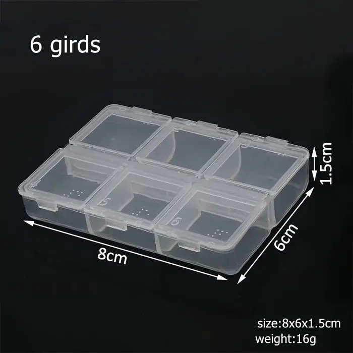 Boîte de rangement en plastique à 6 à 32 compartiments, organisateur de bijoux, conteneur avec sépar