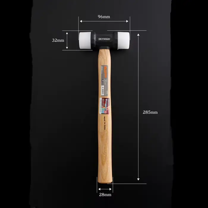 Marteau de maroquinerie en nylon de 32 mm avec manche en bois de noyer