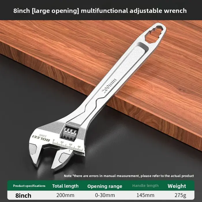 Clé à molette grande ouverture à Long manche clé universelle clé à pince CR-V acier atelier mécanique outils de réparation manuels