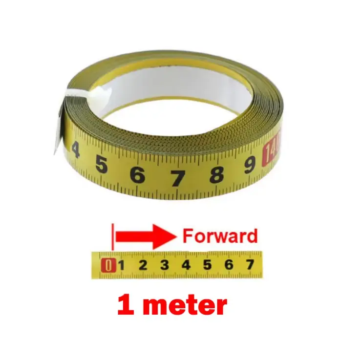 Ruban à mesurer auto-adhésif antirouille en acier, échelle métrique, largeur 13 mm, pour rail de cou