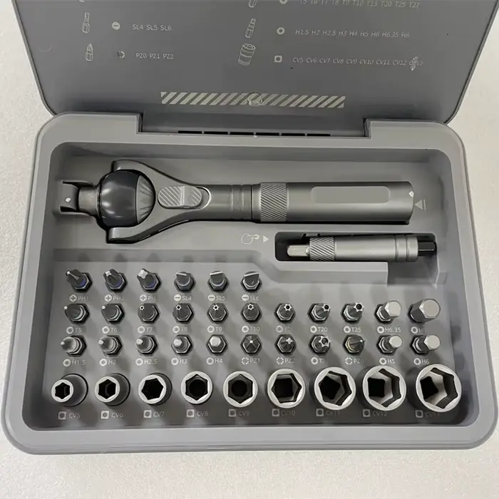 DUKA /AtuMan nouveau jeu de tournevis à cliquet RS2 40 en 1 clé magnétique semi-automatique manchon 