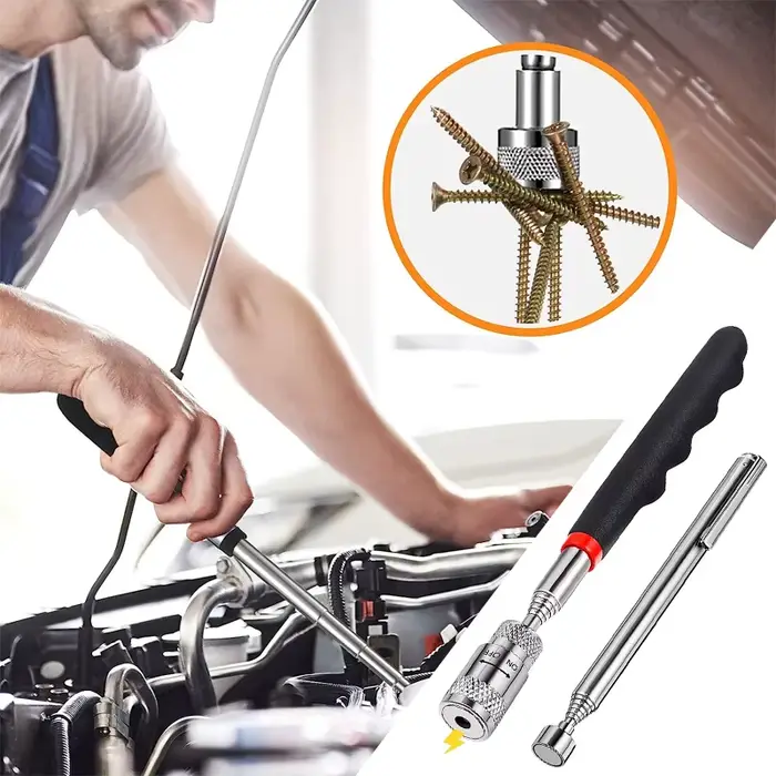 Mini outils de ramassage magnétiques télescopiques, poignée portable réglable, stylo extensible à lo