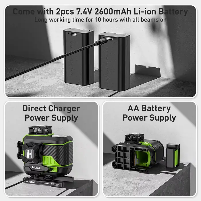 Huepar-Niveau laser vert 4D 16 lignes Z04CG