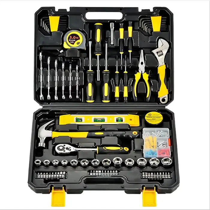Coffret d'outils 108 pièces, clé à cliquet, kit d'outils manuels pour la maison, boîte à outils comb