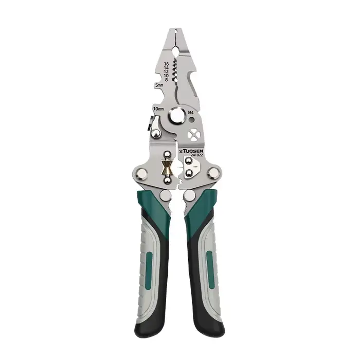 TUOSEN électriciens multifonctionnels pince pliable dénudeur de fil coupe ménage électrique main EDC Multi outils décantation