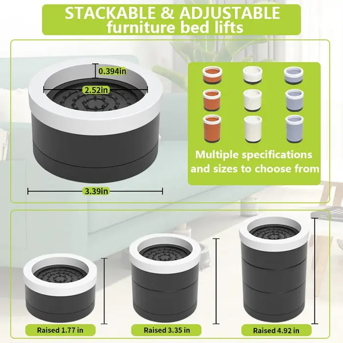 Coussinets de pieds rehaussants pour meubles empilables: coussinets de pieds de table, table à thé e