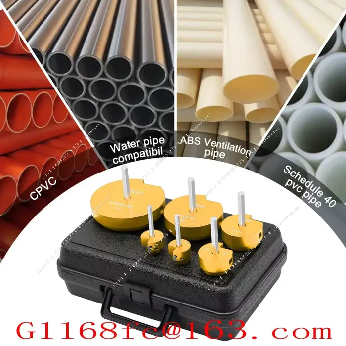 Ensemble de 8 pièces, alésoir PVC 7 pièces pour raccords de tuyaux