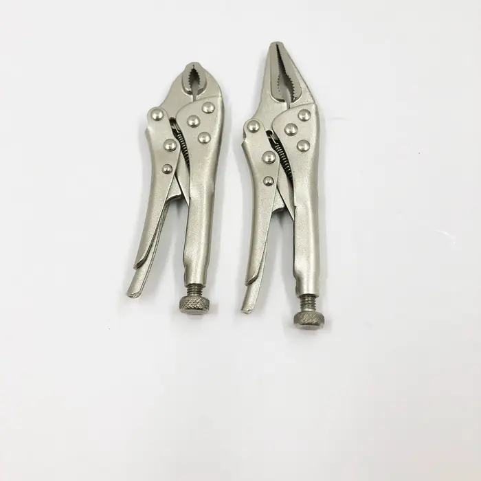 Mini pince de verrouillage de Style Vice Grip, nez Long de 5 "et mâchoire courbe de 4", pince de sou