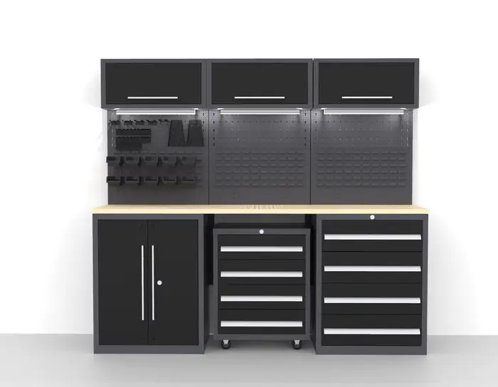 Armoire en acier de haute qualité à Double porte avec tiroirs et armoires murales, spécialisée pour
