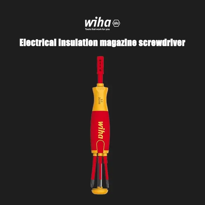 Tournevis multifonctionnel isolé Wiha 6-en-1 de type magazine avec rangement d'outils