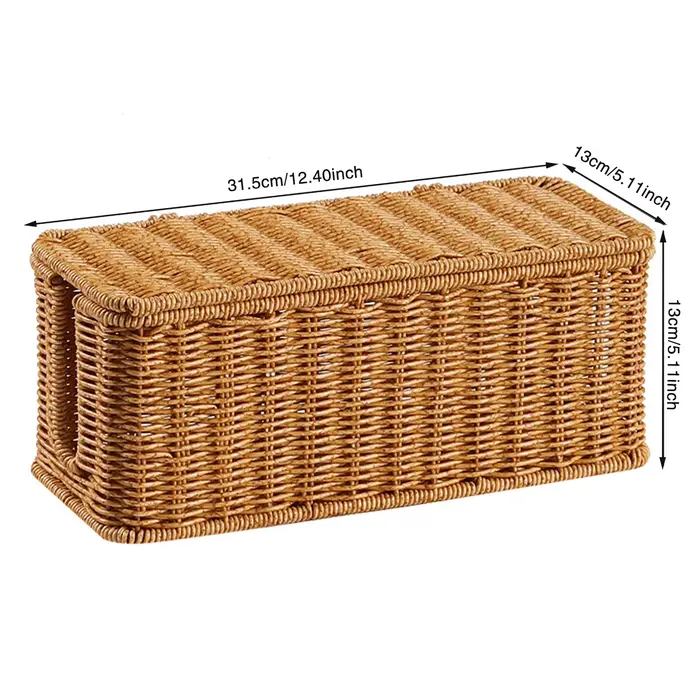 Boîte de rangement de câbles tissés à la main