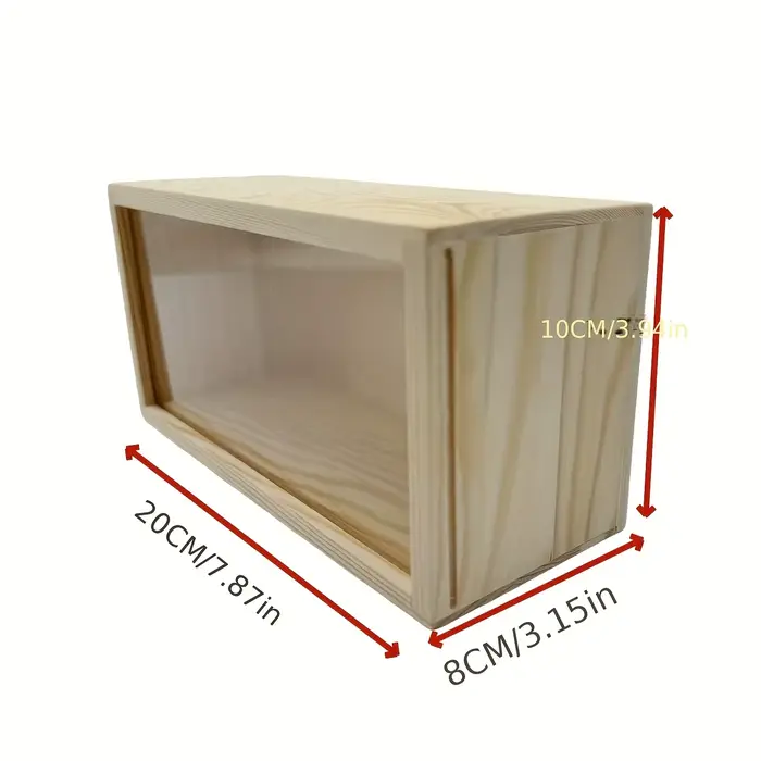 Boîte de rangement en bois massif monobloc