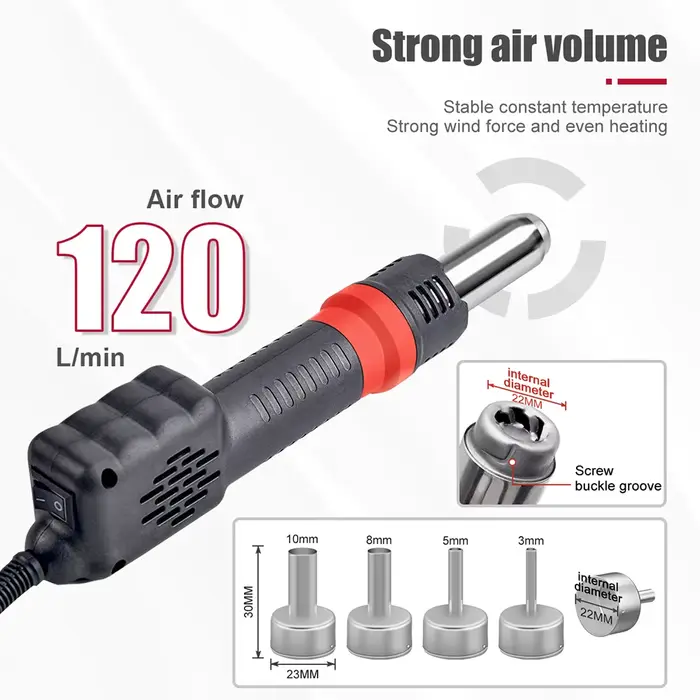 JCD pistolet à Air chaud à souder tout-en-un 750W Micro Station de soudage LED sèche-cheveux numériq