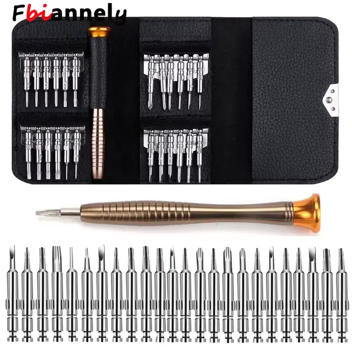 Jeu de tournevis Torx 25 en 1, ensemble d'outils de réparation d'ouverture multifonctionnels, tourne