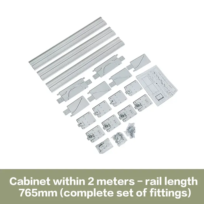 Accessoires de quincaillerie pour portes coulissantes d'armoires