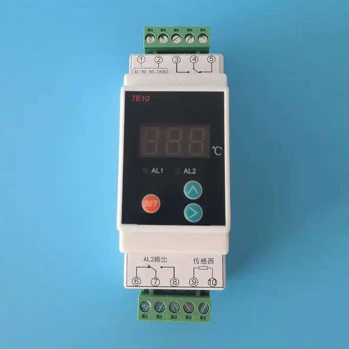 AC90~260V -40~110 ℃   Thermostat sur Rail Din avec capteur, sortie relais bidirectionnelle, contrôle