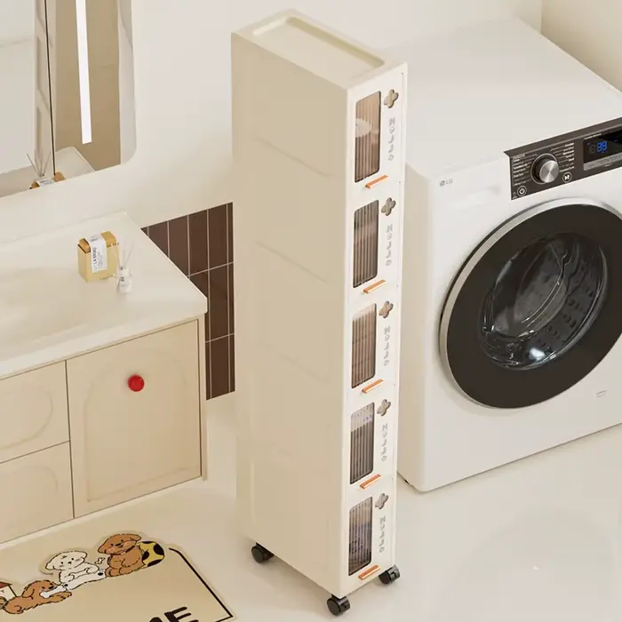 Armoire de rangement mobile mince