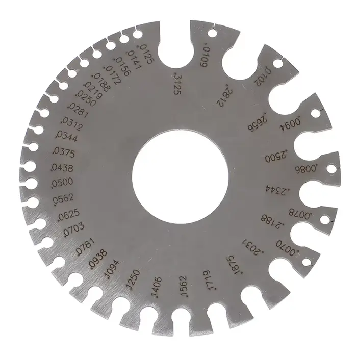 Jauge de fil en métal, jauge de diamètre de fil rond, instrument de mesure