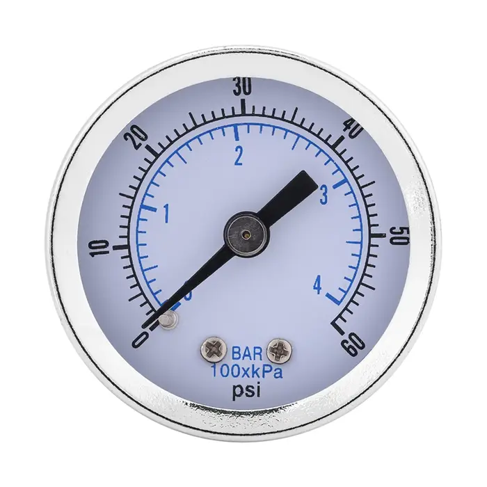 Manomètre de pression d'air 0-60psi 0-4bar 1/8NPT manomètre pour eau Air huile Instrument outil de m