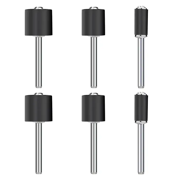 XCAN 6 pièces mandrins à tambour en caoutchouc tige de 1/8 pouces pour accessoires Dremel outils rotatifs 1/2 3/8 1/4