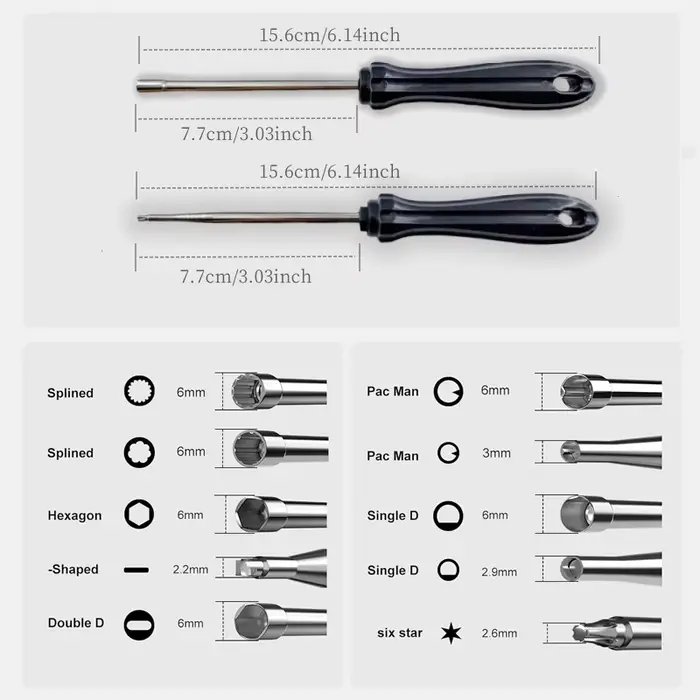 Kit d'outils de réglage du carburateur 10 pièces pour moteurs à 2 temps – Compatible avec les tronçonneuses et les