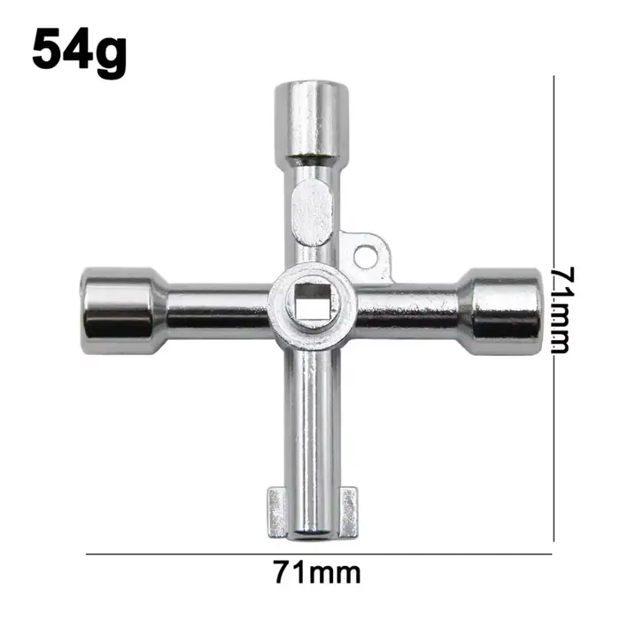 Tournevis multifonctionnel 4-en-1 portable en argent, avec embouts de tournevis à douille pour brico