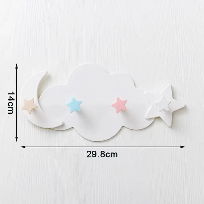 ♥ Support de rangement en forme de nuage avec crochets