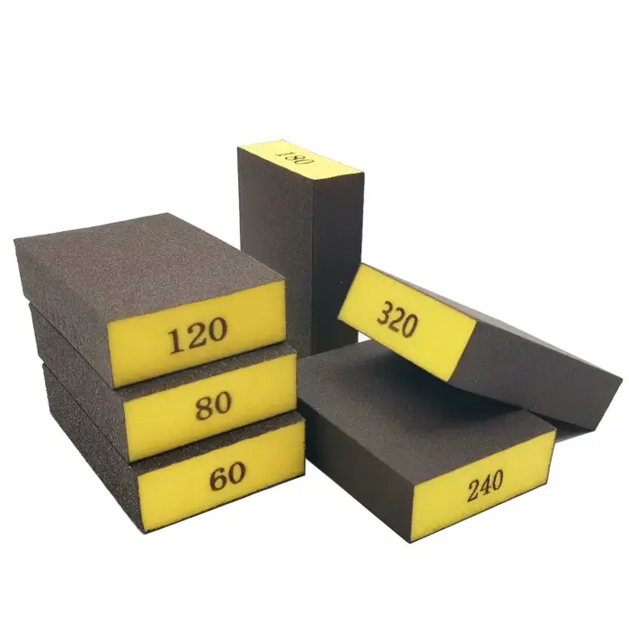 6 pièces/ensemble (60 80 120 180 240 320) bloc de ponçage épais moyen fin, éponges de ponceuse pour 