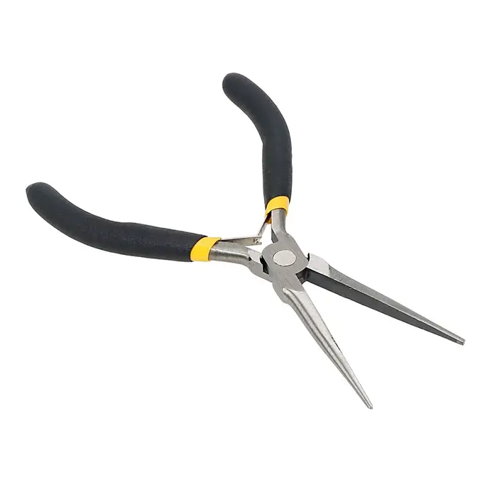 Pince à bec long 45 # Outils à main en acier, outils de réparation d'électricien, dénudage, coupe, s