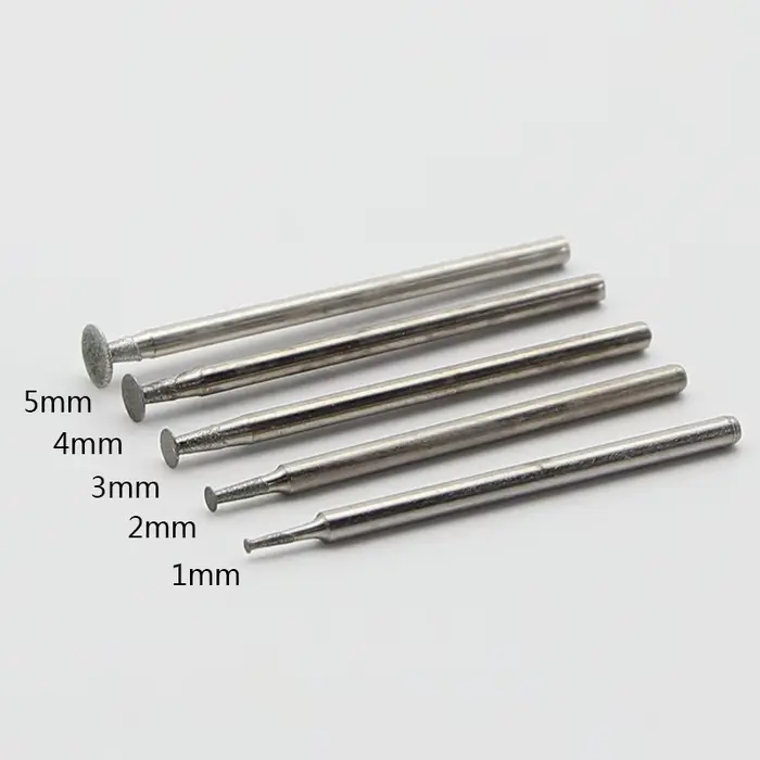 Embout de tête de meulage émeri 3 pièces/ensemble, foret de coupe 1mm/2mm/3mm/4mm/5mm pour stylo de 
