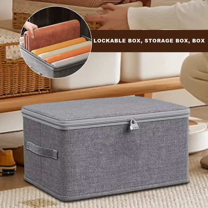 Boîte de rangement verrouillable avec couvercle