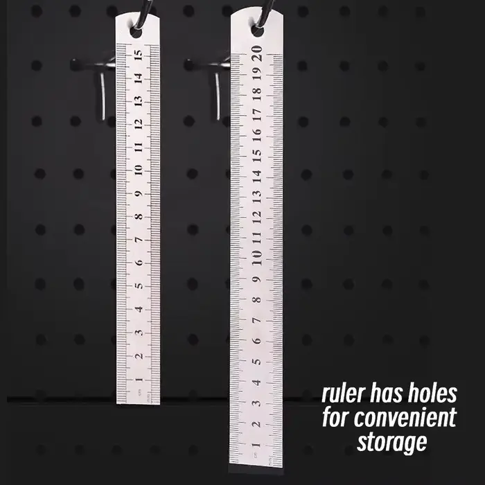 Règle droite en métal en acier inoxydable 10P 15-30cm