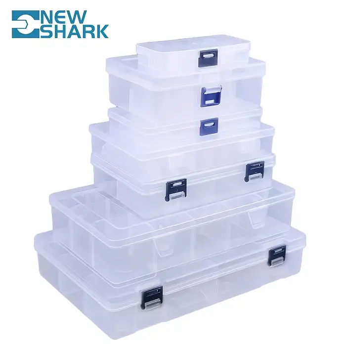 Boîte de rangement en plastique Transparent réglable à 10 grilles