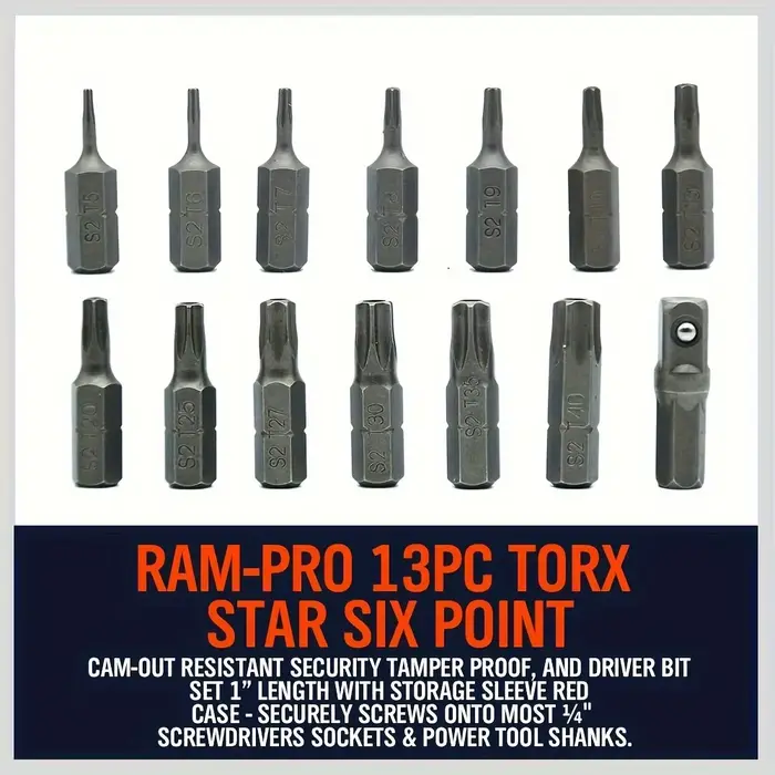 Jeu de 13+1 embouts Torx
