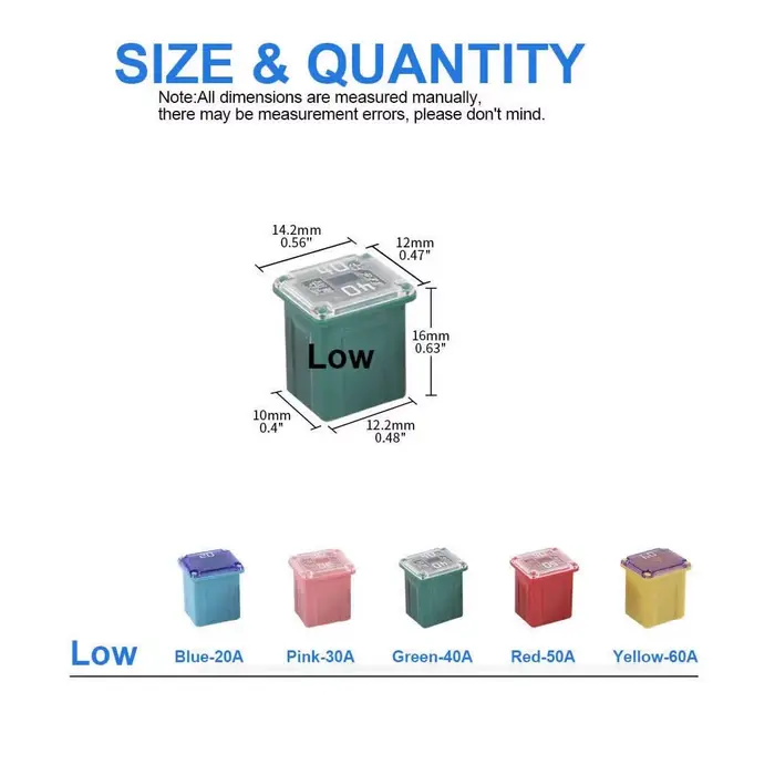 Kit de fusibles en forme de boîte JCASE à profil bas pour camionnette Ford