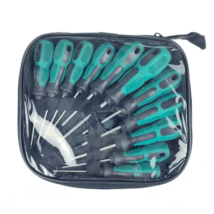 Jeu de tournevis Torx magnétiques de précision T5 T6 T7 T8 T9 T10 T15 T20 T25 T27 T30 Kit d'outils m