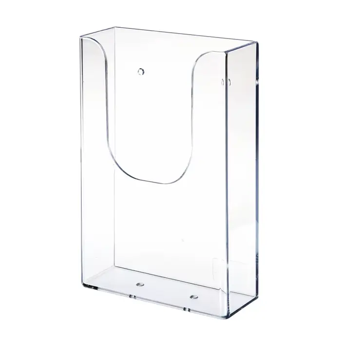 Boîte de rangement murale transparente T1, support Delaware, brochure, livret, présentoir, étagère d