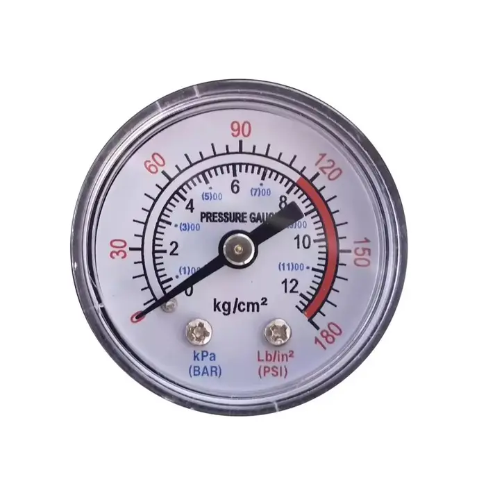 Manomètre de pression de fluide hydraulique pneumatique de compresseur d'air 0-12Bar/0-180PSI avec un grand Instrument de mesure de cadran facile à lire