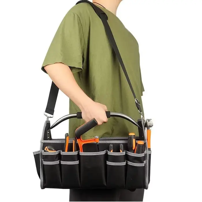 Boîte à outils empilable en acier inoxydable de grande capacité