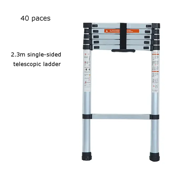 Échelle télescopique en acier inoxydable de 2,3 m à 6,3 m, pratique et facile à transporter, adaptée